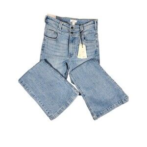 Forever 21 27 womens skinny jeans high rise wide flare light wash A030